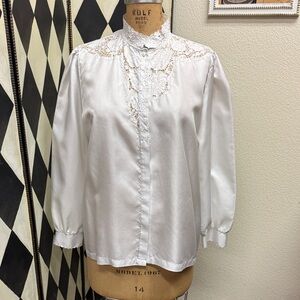 80s embroidered blouse